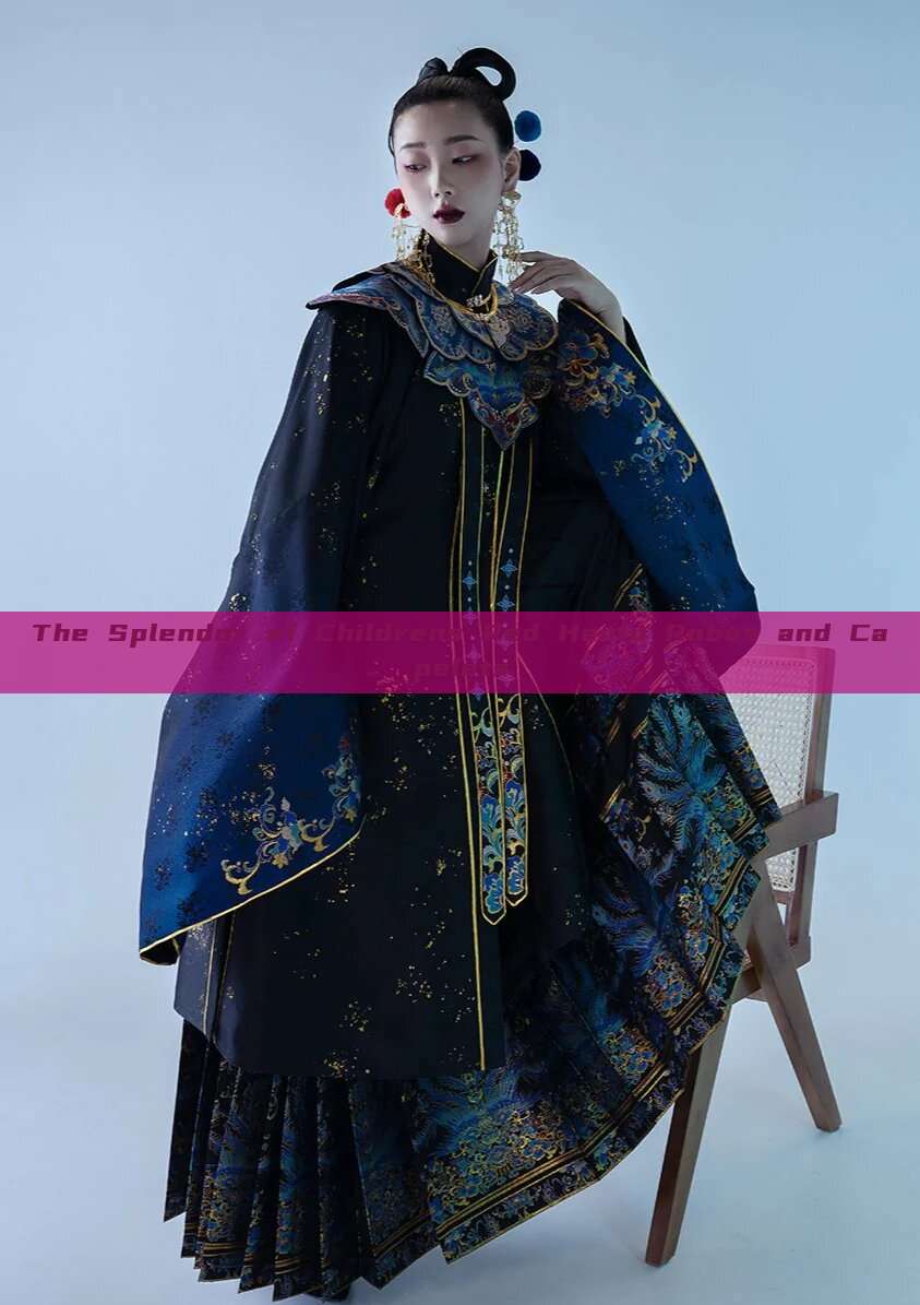 The Splendor of Childrens Red Hanfu Robes and Capelets The Splendor of Childrens Red Hanfu Robes and Capelets