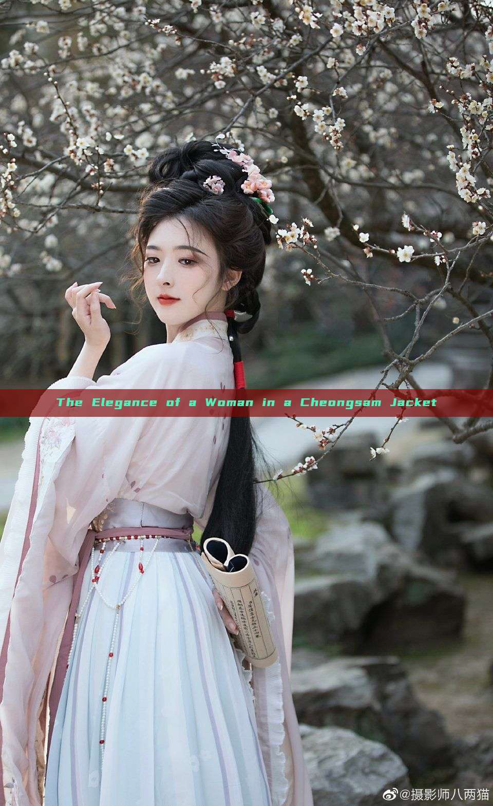 The Elegance of a Woman in a Cheongsam Jacket The Elegance of a Woman in a Cheongsam Jacket