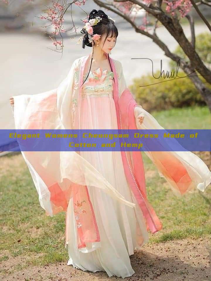 Elegant Womens Cheongsam Dress Made of Cotton and Hemp Elegant Womens Cheongsam Dress Made of Cotton and Hemp