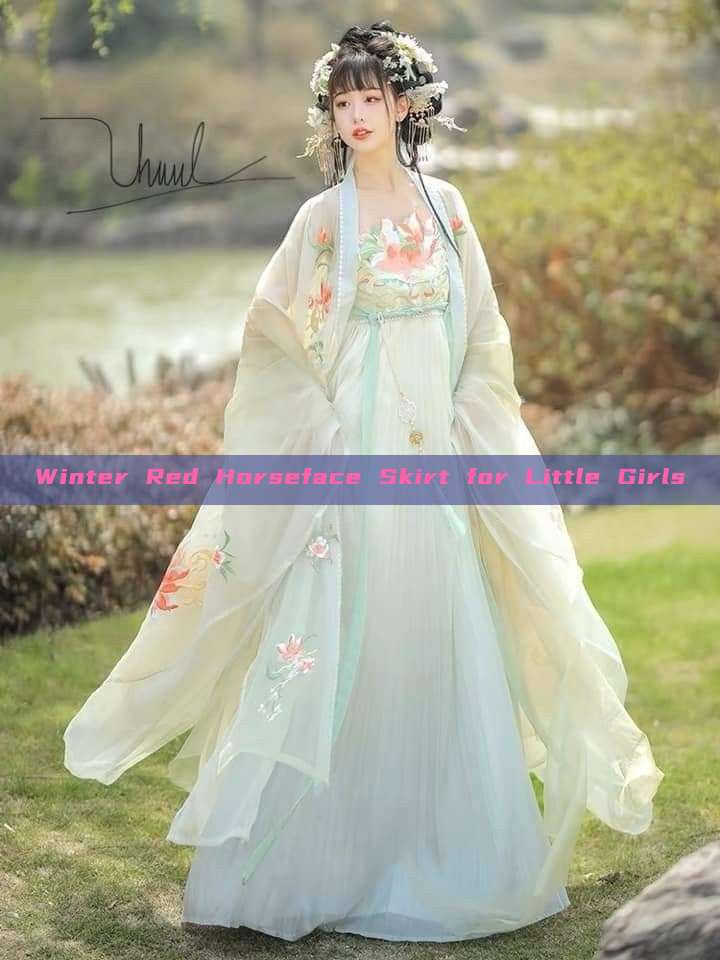 Winter Red Horseface Skirt for Little Girls