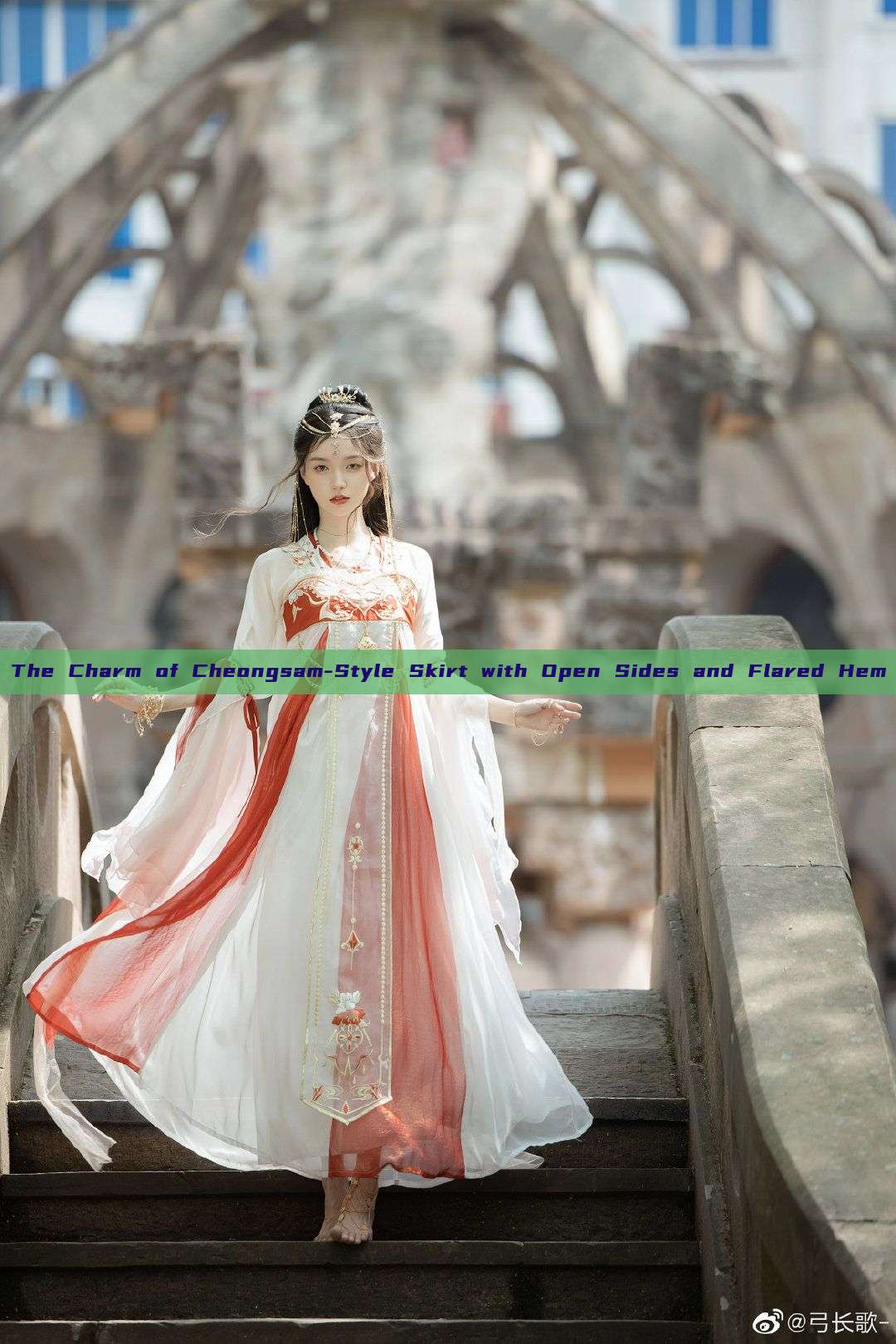 The Charm of Cheongsam-Style Skirt with Open Sides and Flared Hem The Charm of Cheongsam-Style Skirt with Open Sides and Flared Hem