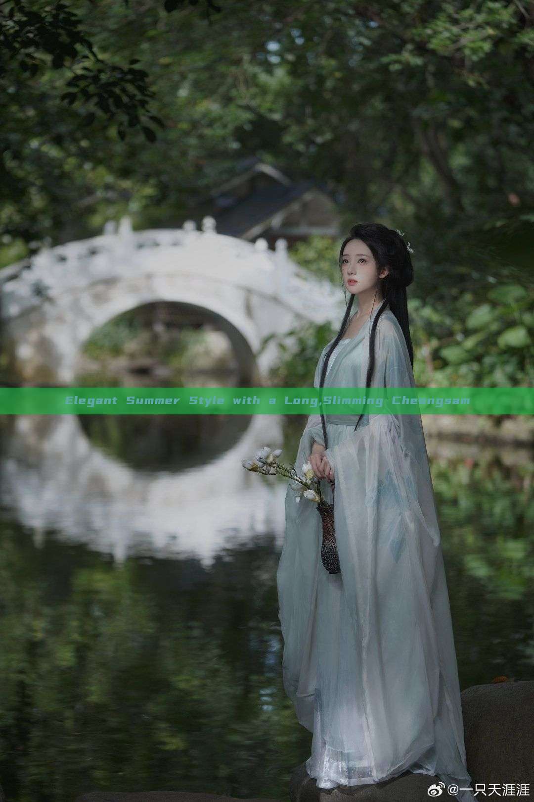 Elegant Summer Style with a Long,Slimming Cheongsam Elegant Summer Style with a Long,Slimming Cheongsam