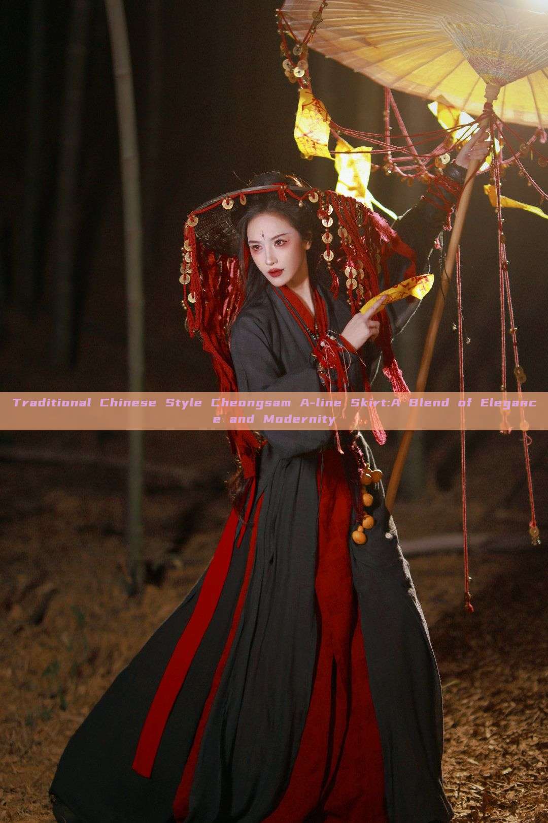 Traditional Chinese Style Cheongsam A-line Skirt:A Blend of Elegance and Modernity