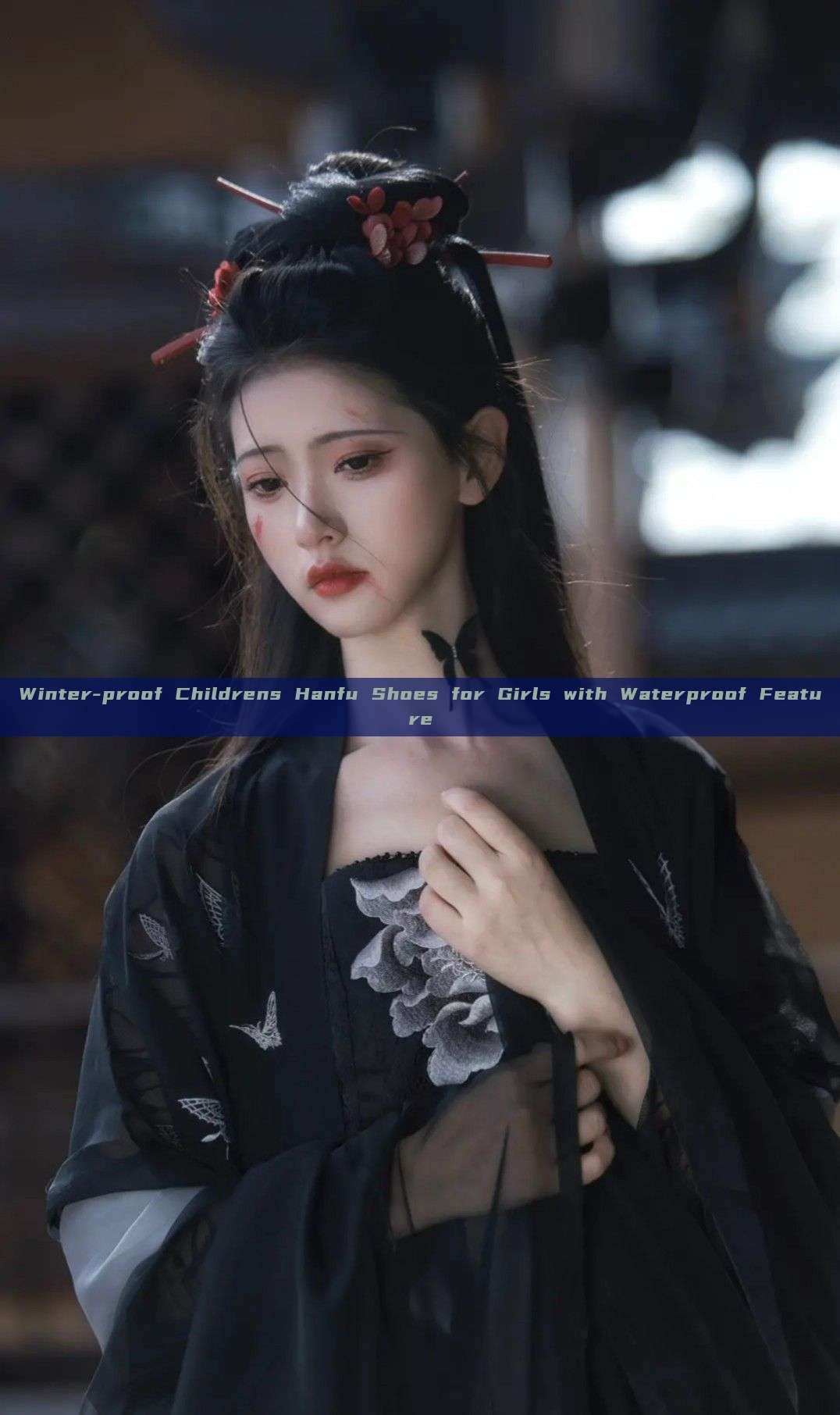 Winter-proof Childrens Hanfu Shoes for Girls with Waterproof Feature Winter-proof Childrens Hanfu Shoes for Girls with Waterproof Feature