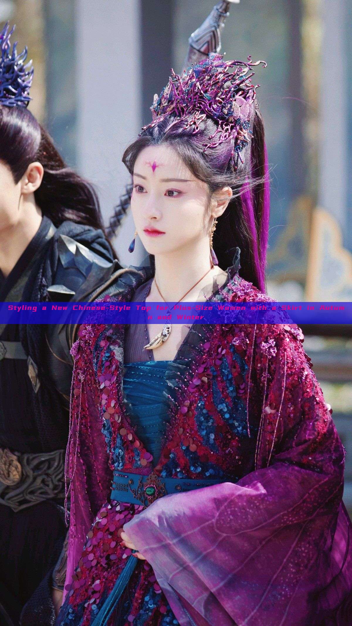 Styling a New Chinese-Style Top for Plus-Size Women with a Skirt in Autumn and Winter Styling a New Chinese-Style Top for Plus-Size Women with a Skirt in Autumn and Winter