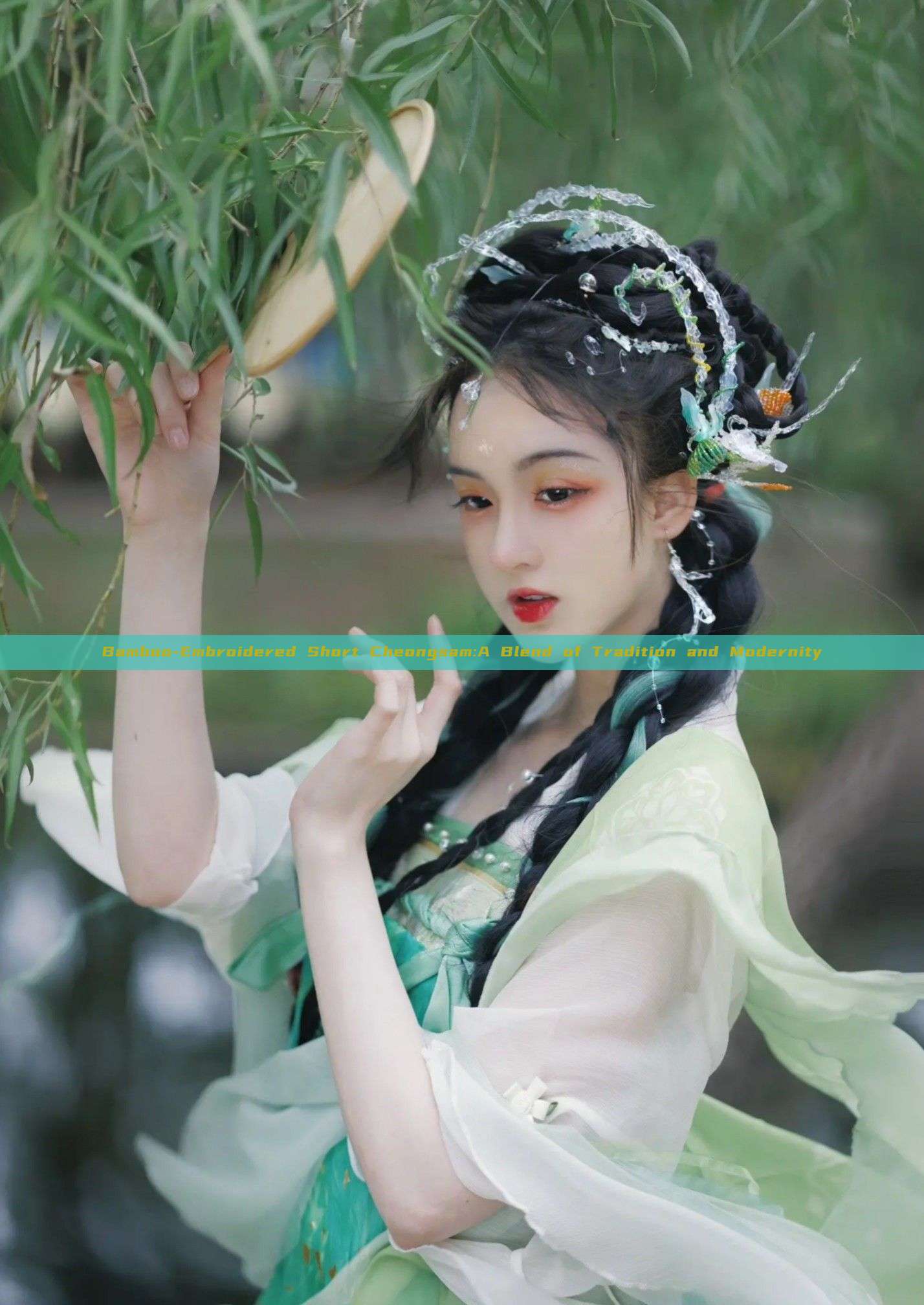 Bamboo-Embroidered Short Cheongsam:A Blend of Tradition and Modernity Bamboo-Embroidered Short Cheongsam:A Blend of Tradition and Modernity