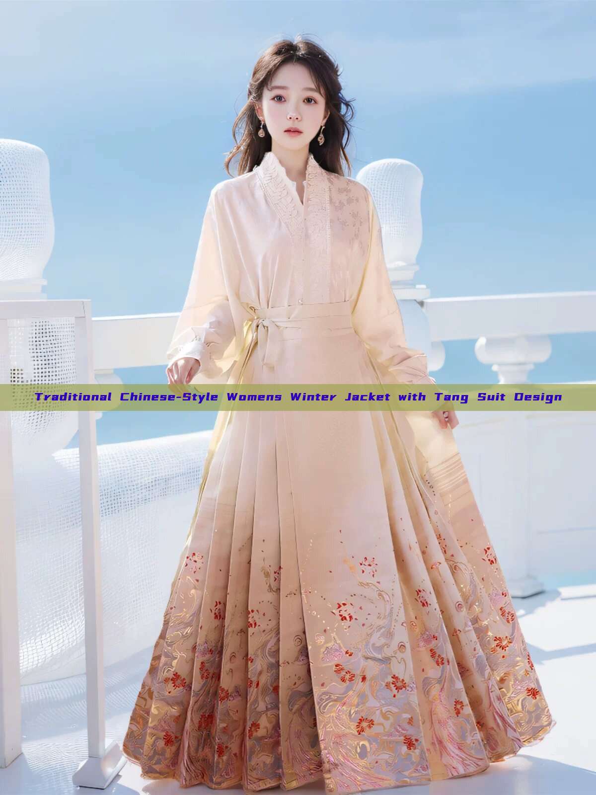 Traditional Chinese-Style Womens Winter Jacket with Tang Suit Design Traditional Chinese-Style Womens Winter Jacket with Tang Suit Design