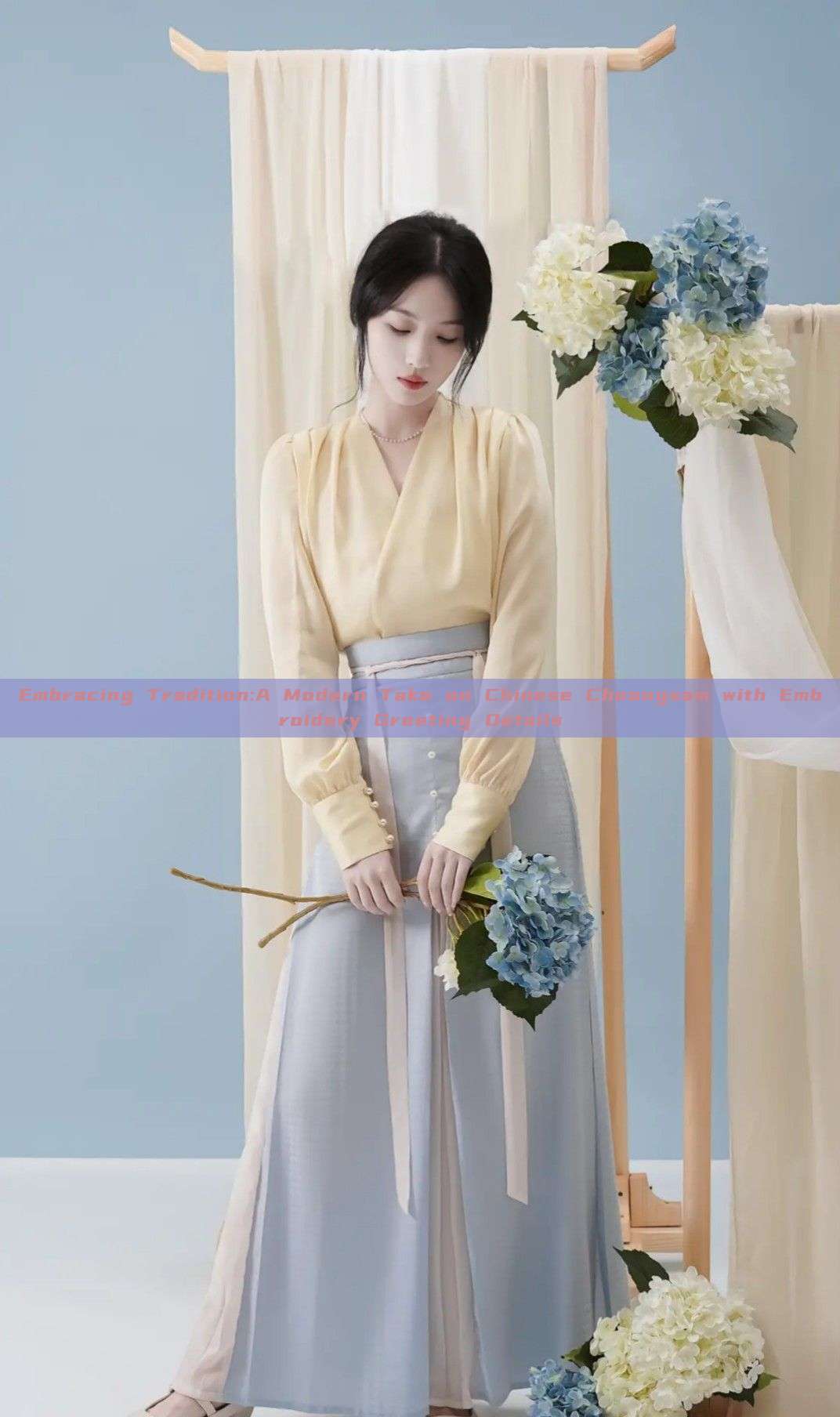 Embracing Tradition:A Modern Take on Chinese Cheongsam with Embroidery Greeting Details