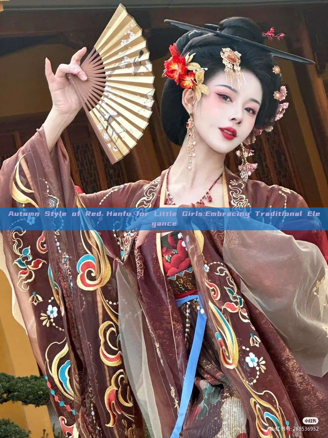 Autumn Style of Red Hanfu for Little Girls:Embracing Traditional Elegance