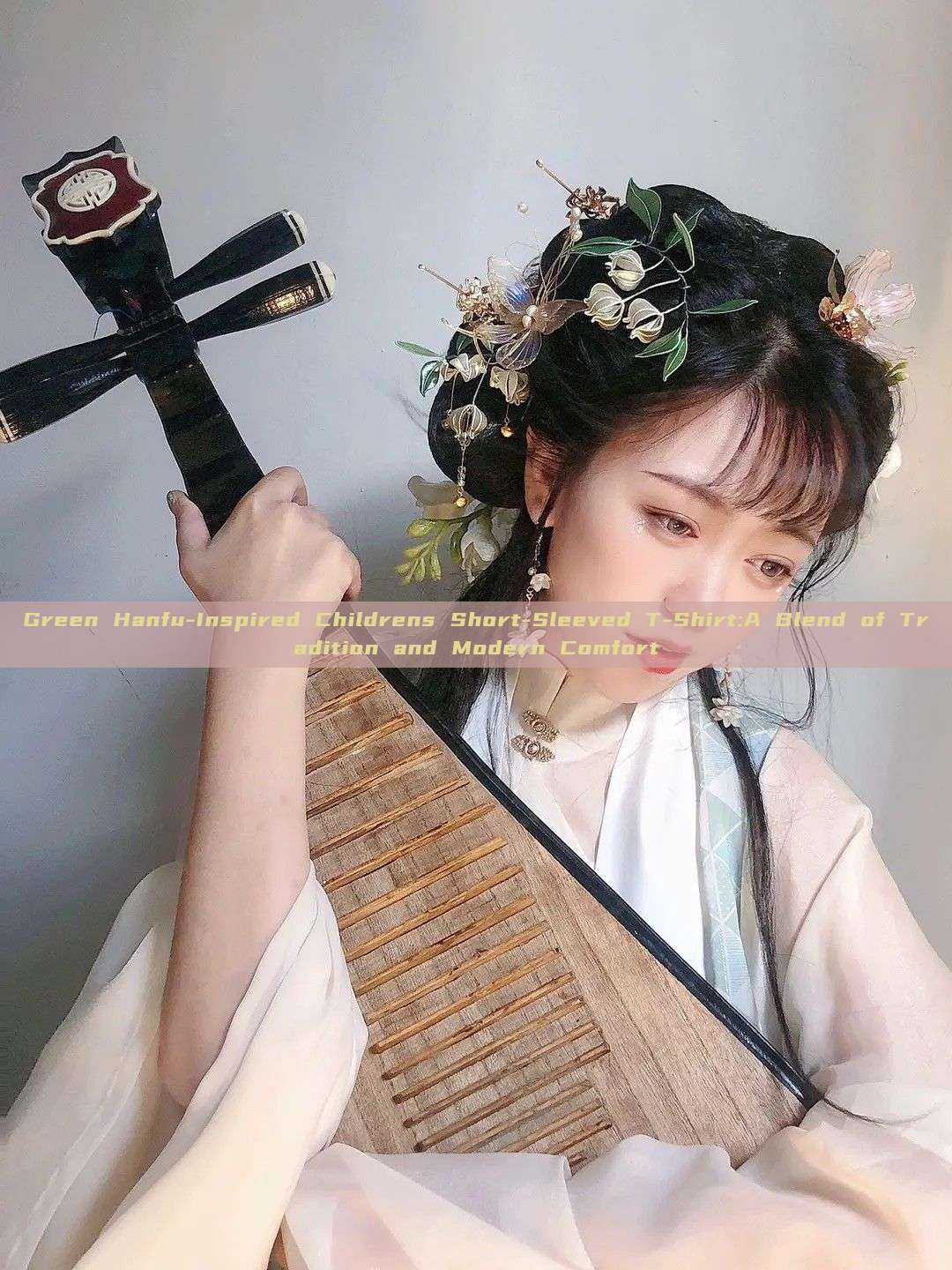 Green Hanfu-Inspired Childrens Short-Sleeved T-Shirt:A Blend of Tradition and Modern Comfort Green Hanfu-Inspired Childrens Short-Sleeved T-Shirt:A Blend of Tradition and Modern Comfort