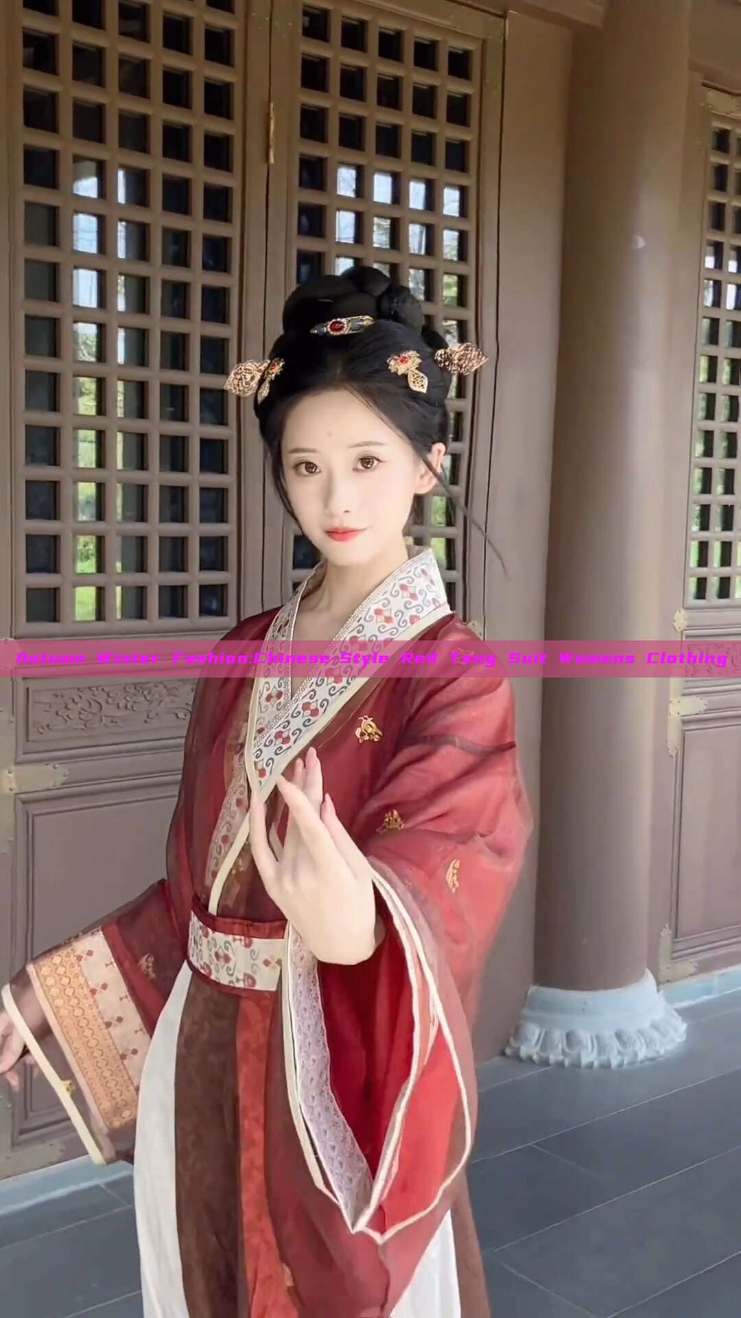Autumn Winter Fashion:Chinese-Style Red Tang Suit Womens Clothing Autumn Winter Fashion:Chinese-Style Red Tang Suit Womens Clothing