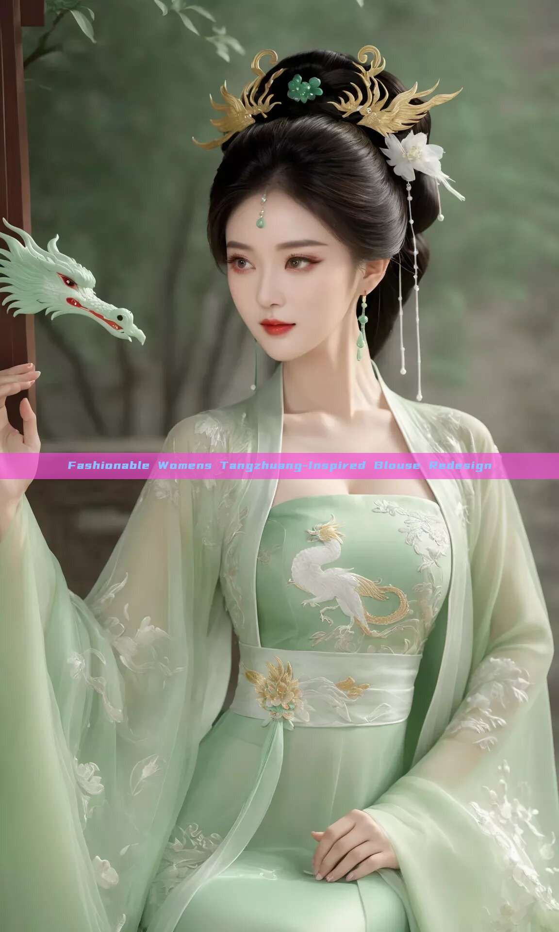 Fashionable Womens Tangzhuang-Inspired Blouse Redesign