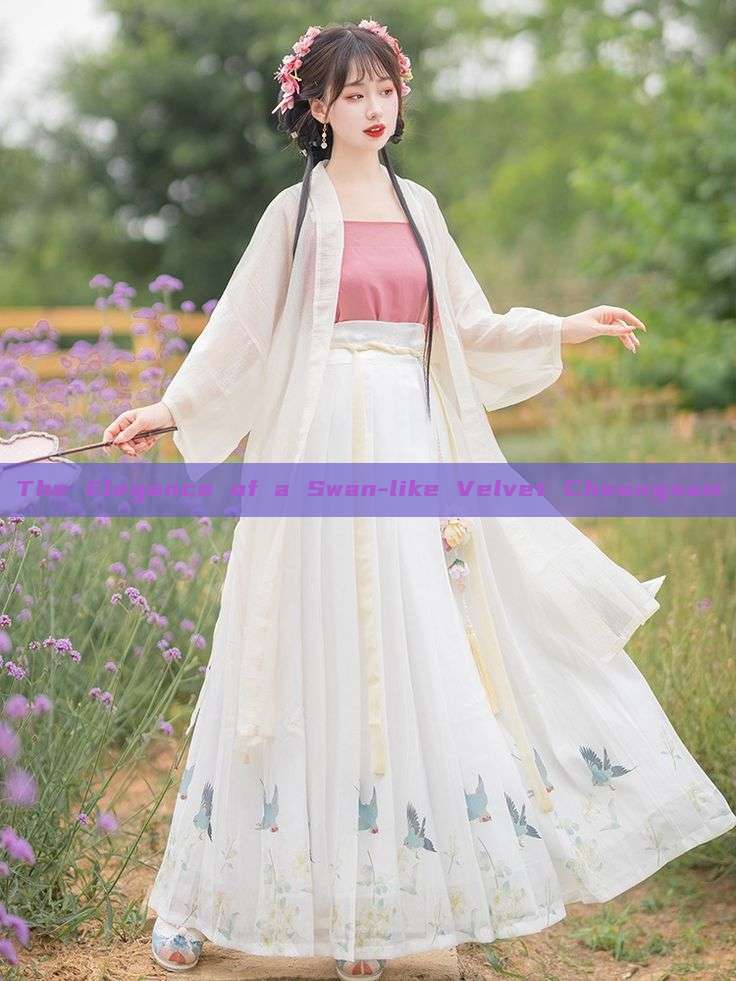 The Elegance of a Swan-like Velvet Cheongsam The Elegance of a Swan-like Velvet Cheongsam