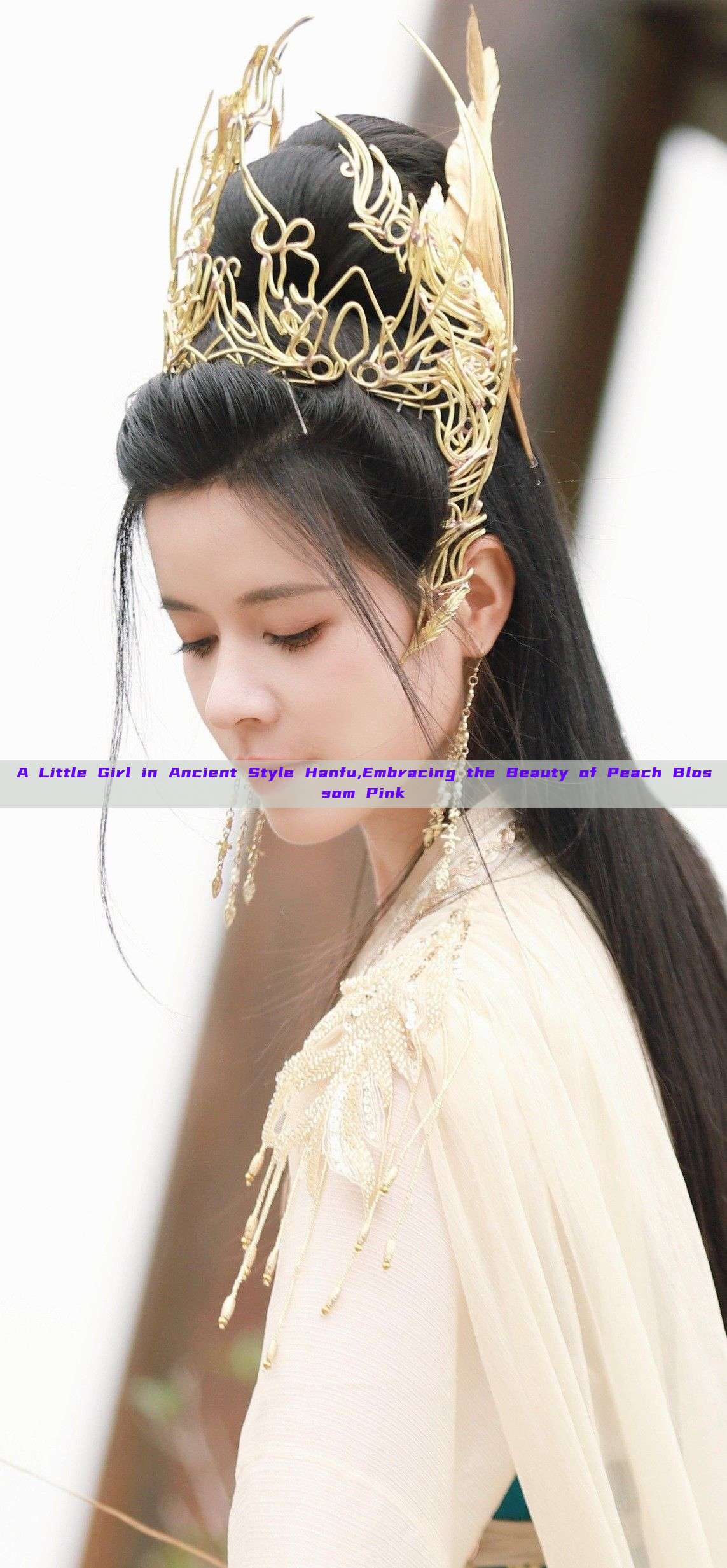 A Little Girl in Ancient Style Hanfu,Embracing the Beauty of Peach Blossom Pink A Little Girl in Ancient Style Hanfu,Embracing the Beauty of Peach Blossom Pink