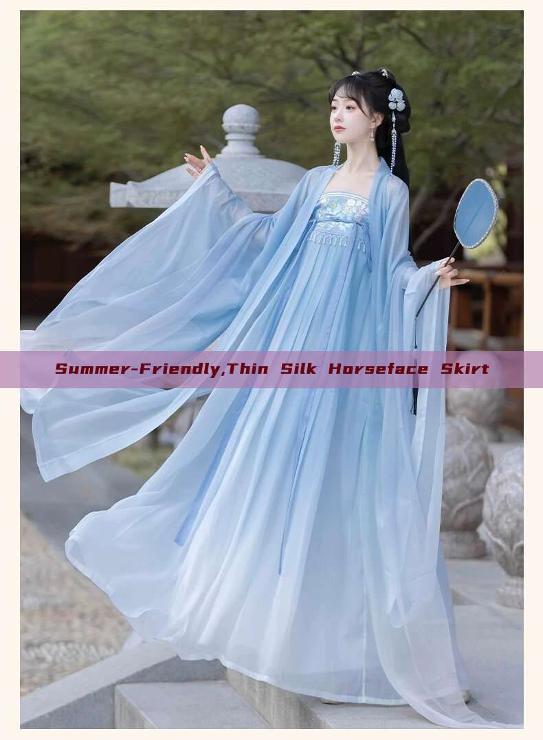 Summer-Friendly,Thin Silk Horseface Skirt Summer-Friendly,Thin Silk Horseface Skirt