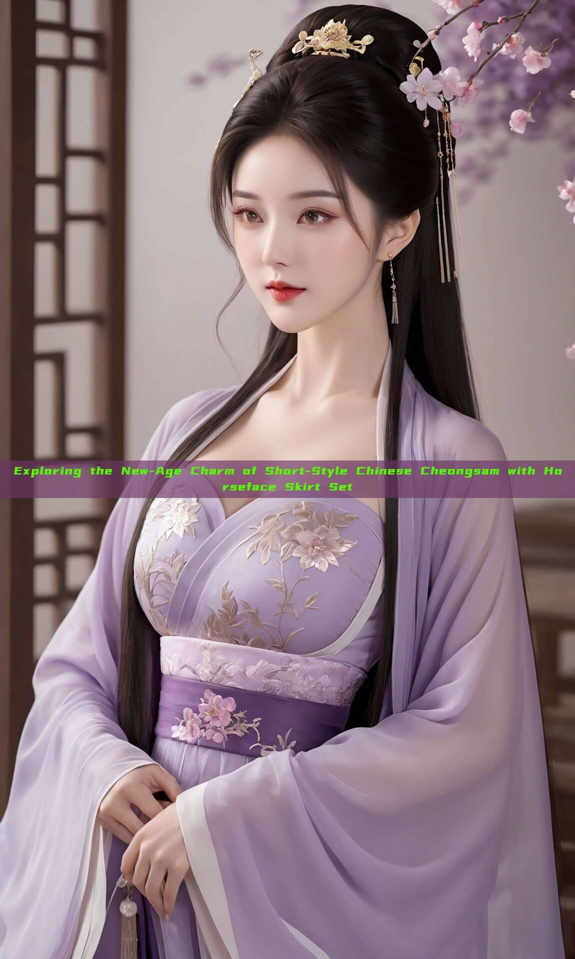 Exploring the New-Age Charm of Short-Style Chinese Cheongsam with Horseface Skirt Set Exploring the New-Age Charm of Short-Style Chinese Cheongsam with Horseface Skirt Set