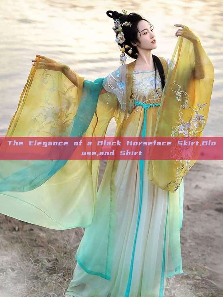 The Elegance of a Black Horseface Skirt,Blouse,and Shirt The Elegance of a Black Horseface Skirt,Blouse,and Shirt