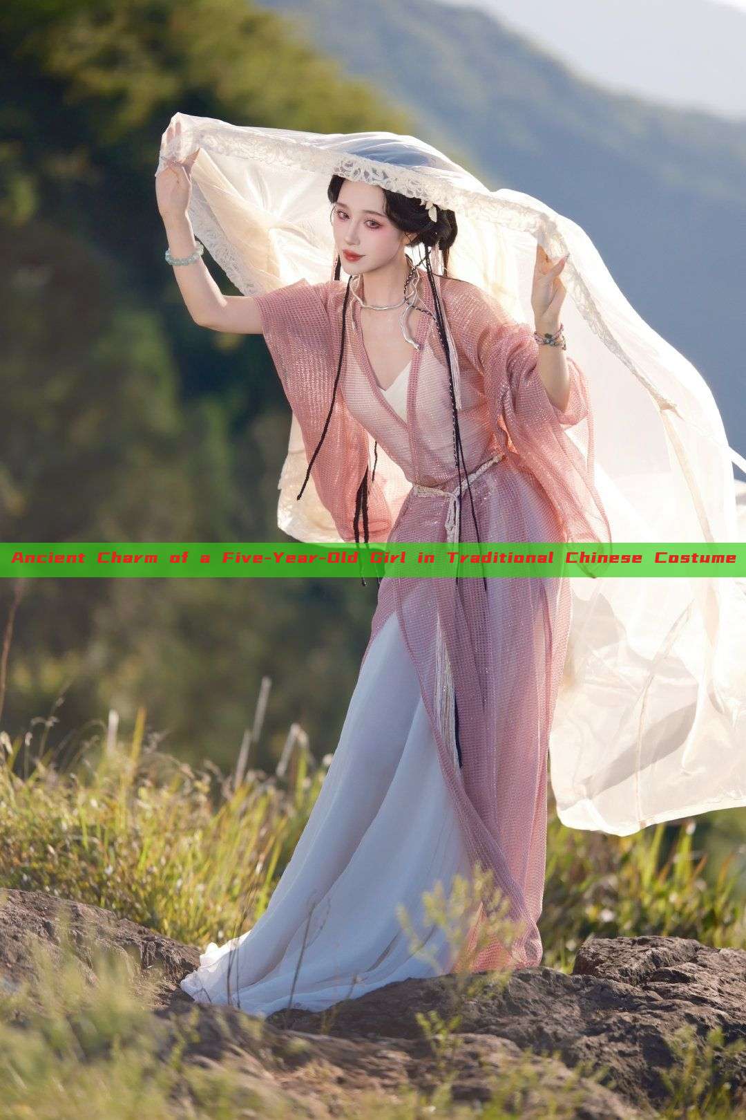 Ancient Charm of a Five-Year-Old Girl in Traditional Chinese Costume Ancient Charm of a Five-Year-Old Girl in Traditional Chinese Costume