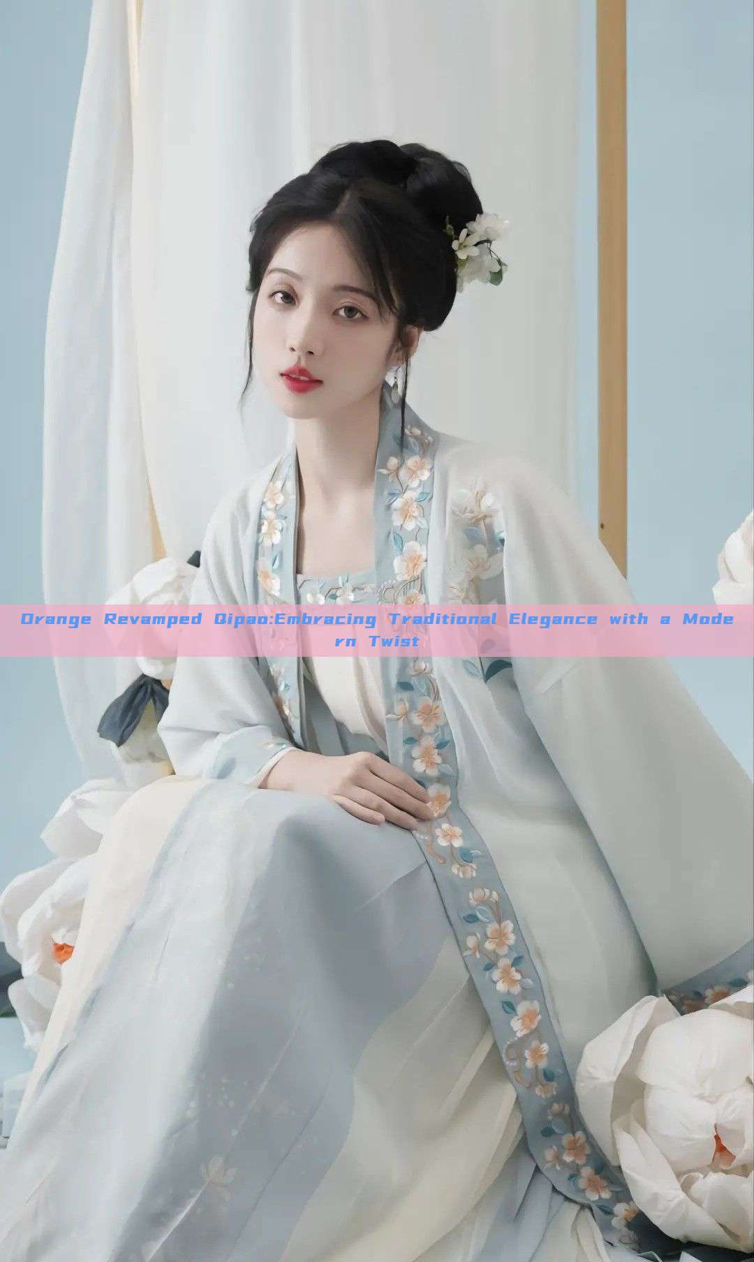 Orange Revamped Qipao:Embracing Traditional Elegance with a Modern Twist