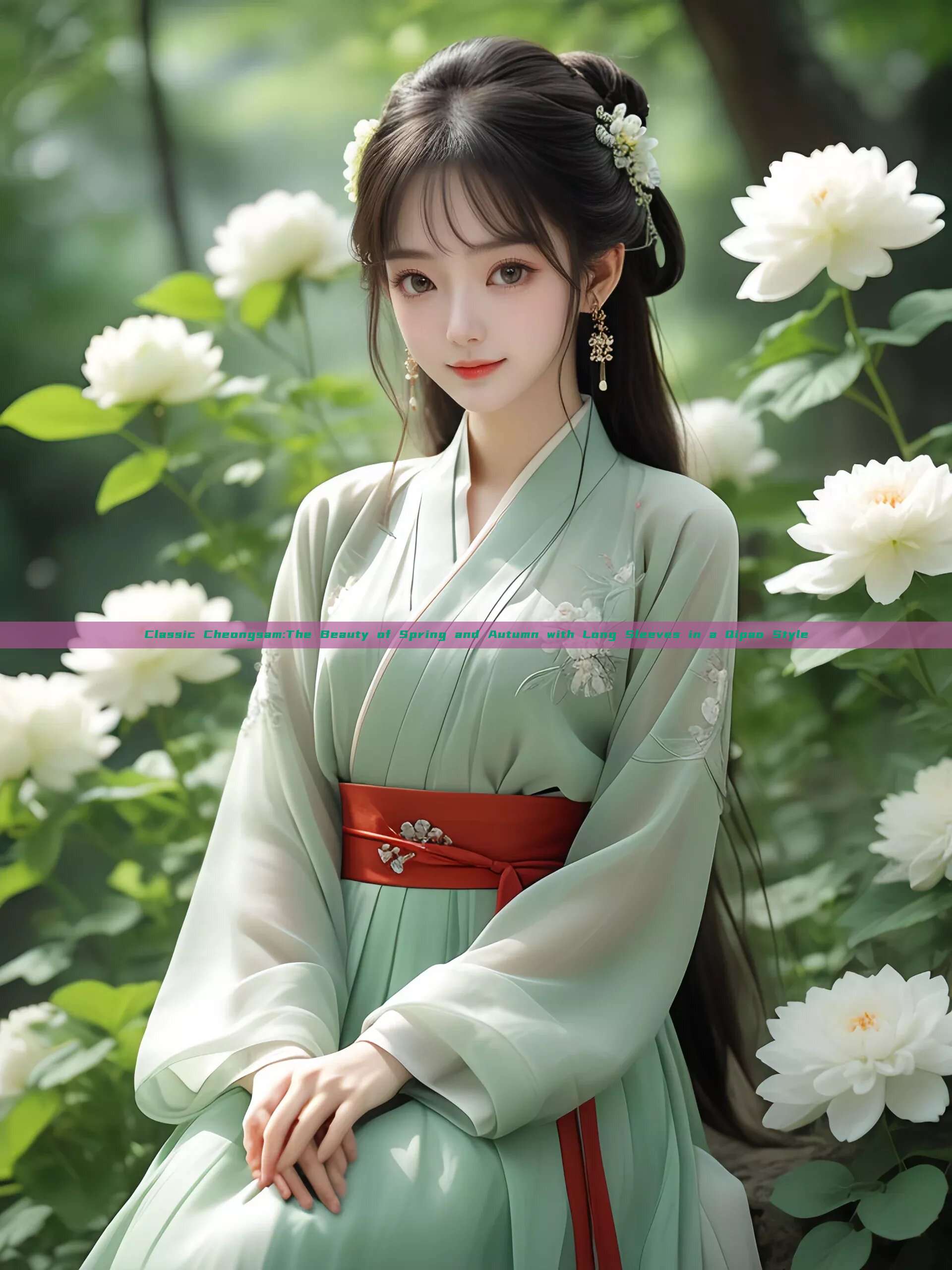 Classic Cheongsam:The Beauty of Spring and Autumn with Long Sleeves in a Qipao Style