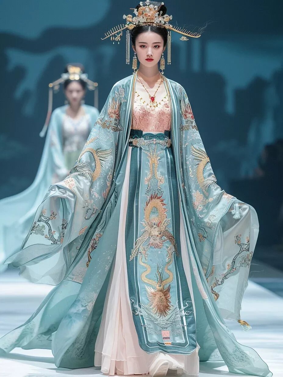 Petite Womens Tang Dynasty Hanfu Fashion in the Tang Dynasty Petite Womens Tang Dynasty Hanfu Fashion in the Tang Dynasty