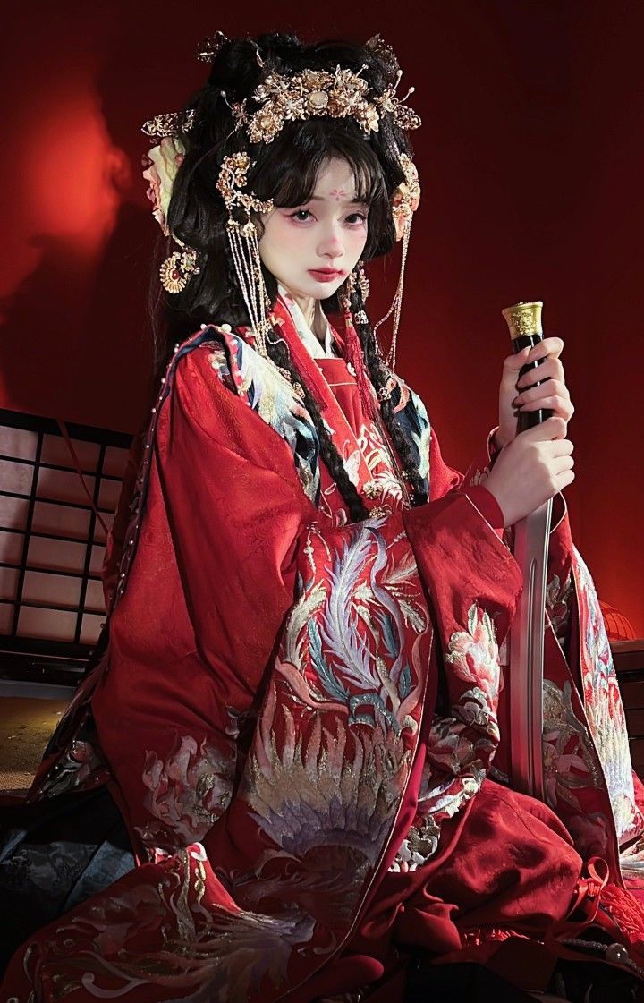 Elegant Glass Splendor:Yang Zis Hanfu Fashion in a Glinting Journey Through Time