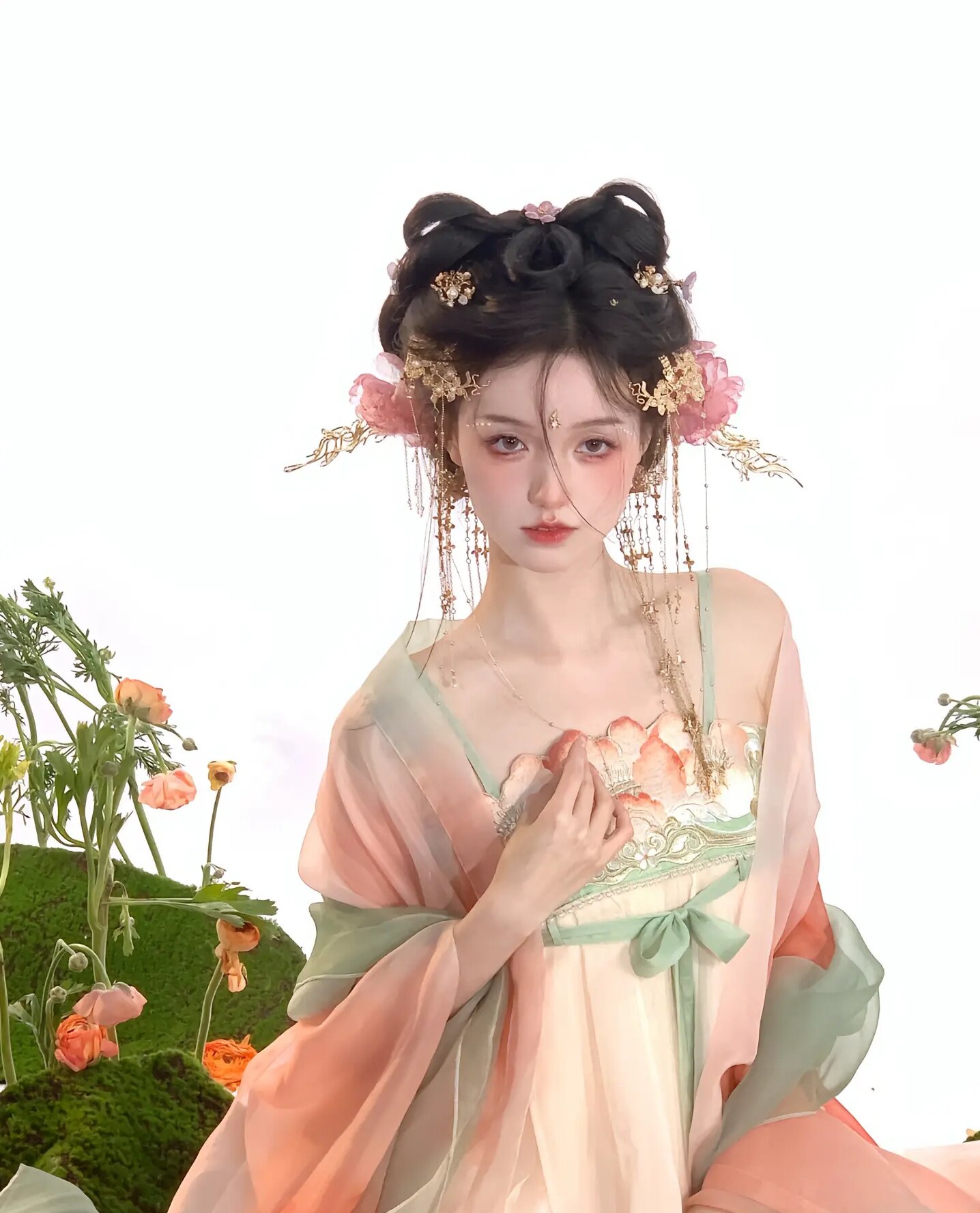 Elegant Noblewomans Cheongsam:The Splendor of Silk Fabric Elegant Noblewomans Cheongsam:The Splendor of Silk Fabric