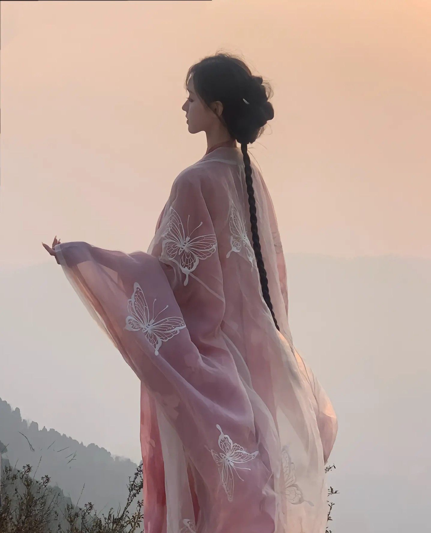 The Enchantment of a Red Cheongsam with Long Sleeves The Enchantment of a Red Cheongsam with Long Sleeves