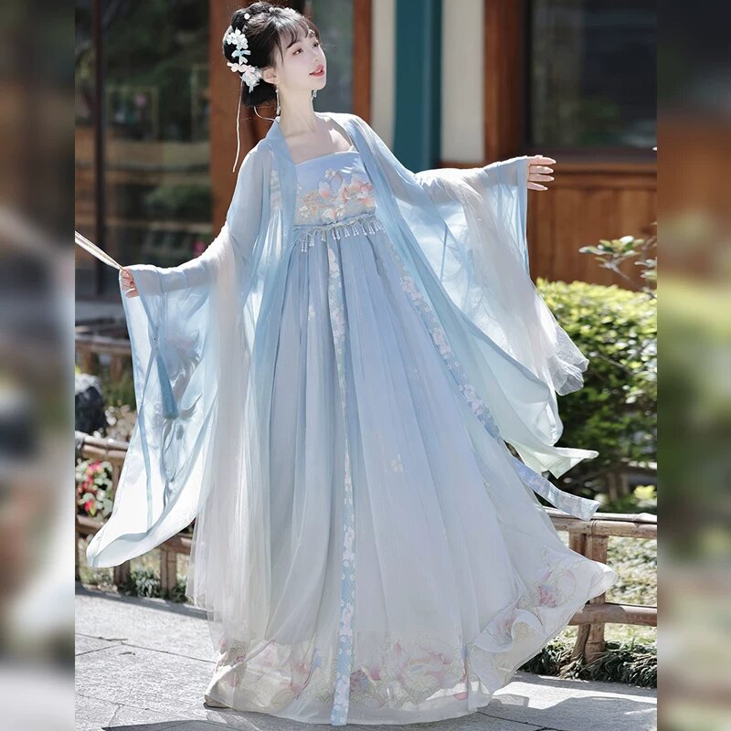 Reinventing the Blue Hanfu Dress:Modernizing Traditional Elegance Reinventing the Blue Hanfu Dress:Modernizing Traditional Elegance