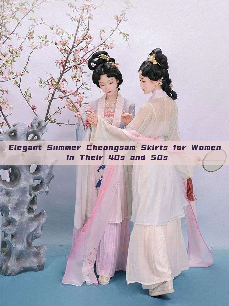 Elegant Summer Cheongsam Skirts for Women in Their 40s and 50s