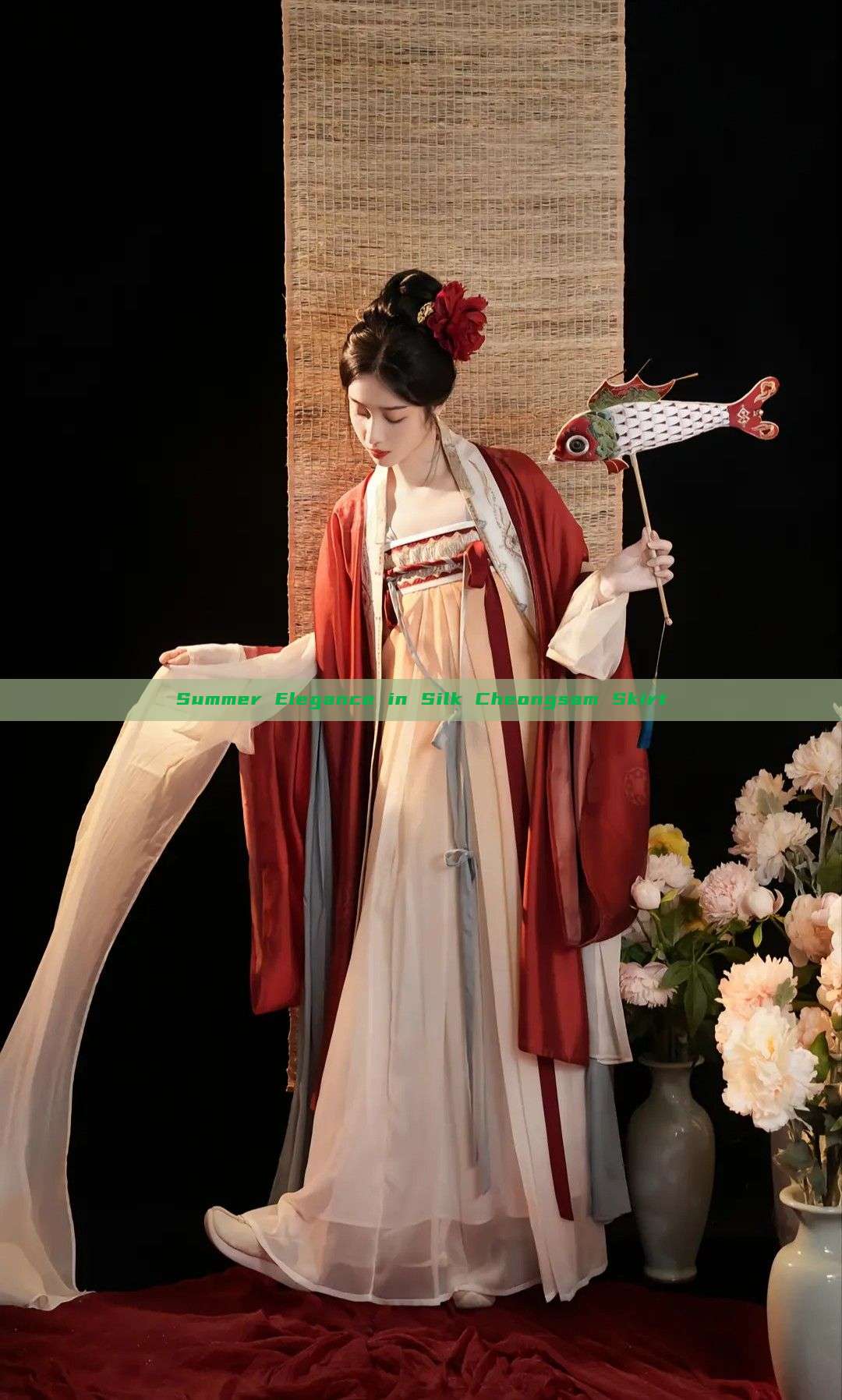 Summer Elegance in Silk Cheongsam Skirt Summer Elegance in Silk Cheongsam Skirt