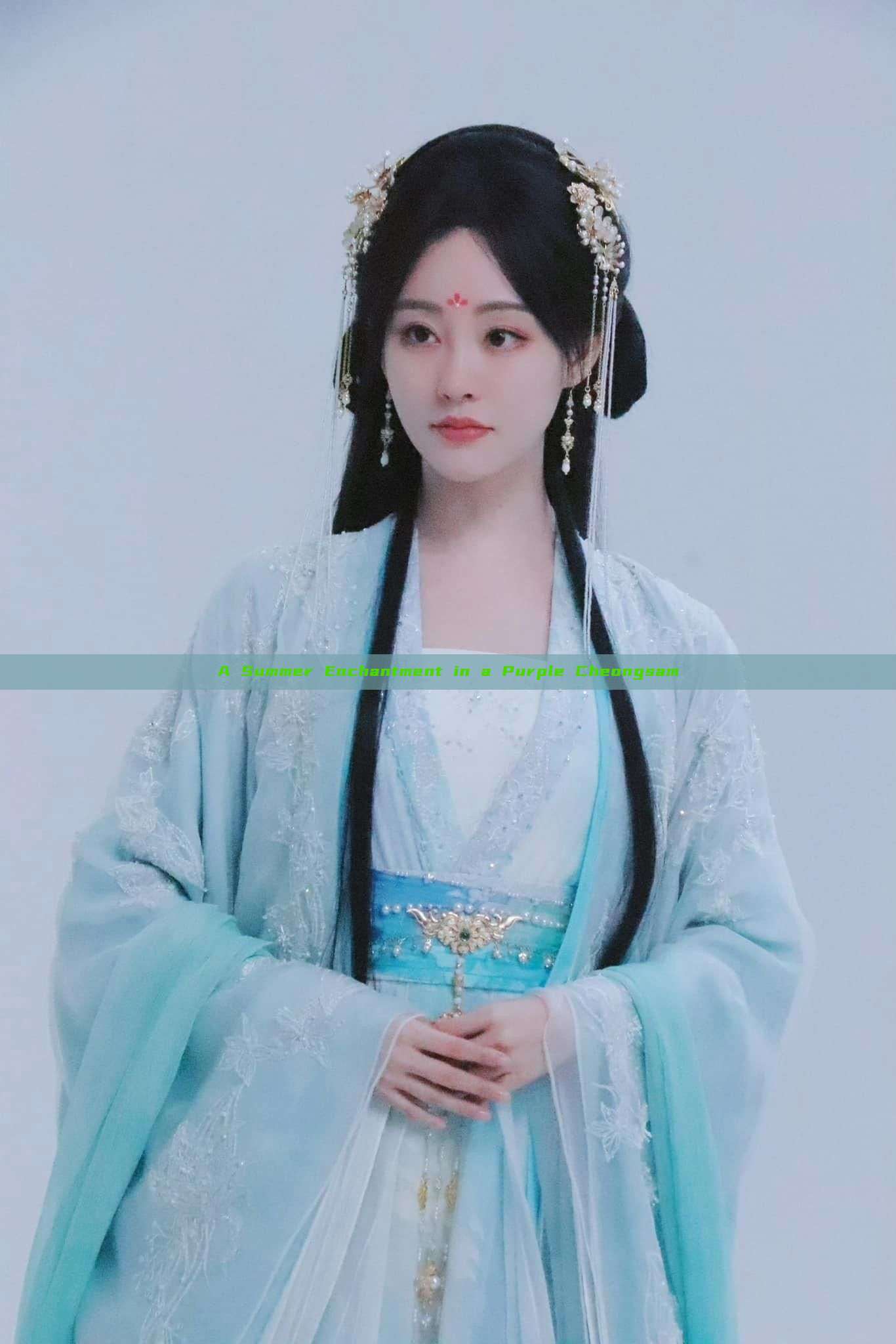 A Summer Enchantment in a Purple Cheongsam A Summer Enchantment in a Purple Cheongsam