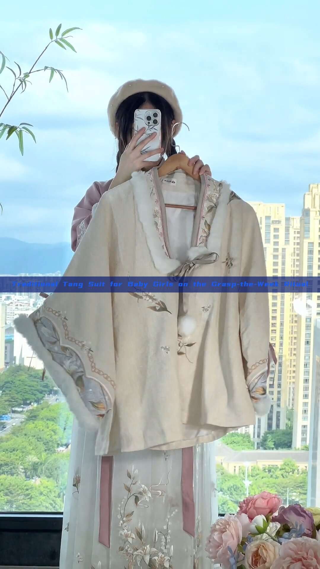 Traditional Tang Suit for Baby Girls on the Grasp-the-Week Ritual Traditional Tang Suit for Baby Girls on the Grasp-the-Week Ritual